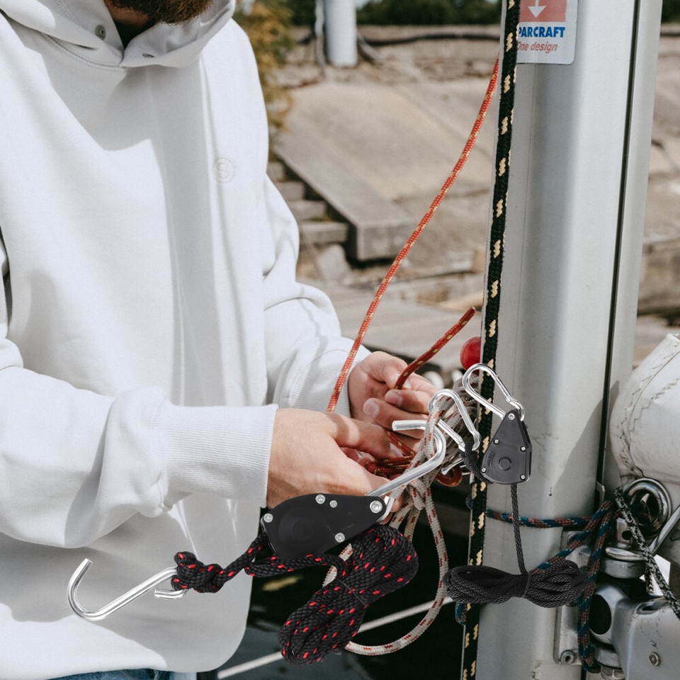 3pcs Secure Canoe and Kayak Bow and Stern Tie Down Straps Car Roof Rack