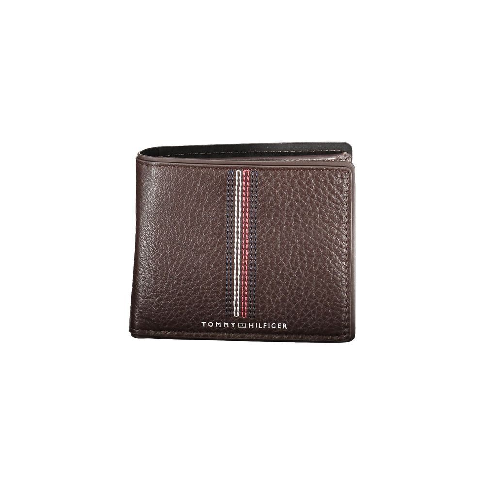 Tommy Hilfiger Genuine Brown Leather Wallet for Men Stylish & Durable