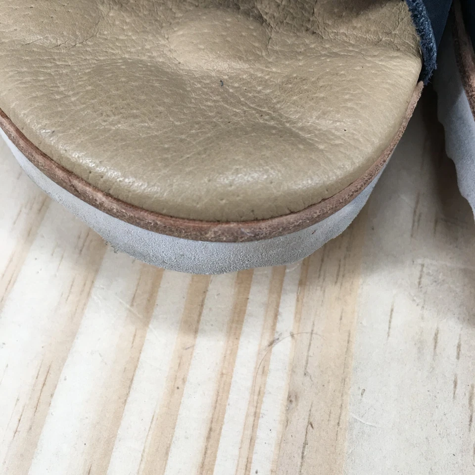 Sandalias para caminar con cunas para mujer 11 Huntley correa para el tobillo cuero azul gancho y lazo Foto 4 de 4