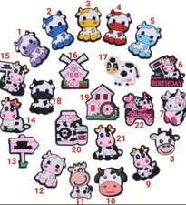 Cute Cow Shoe Charms ? Farm Animal Jibbitz Style for Croc Clogs
