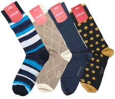 4 x Marcoliani Milano Socks 8-11 Pima Cotton/Linen Made in Italy Polka Jacquard