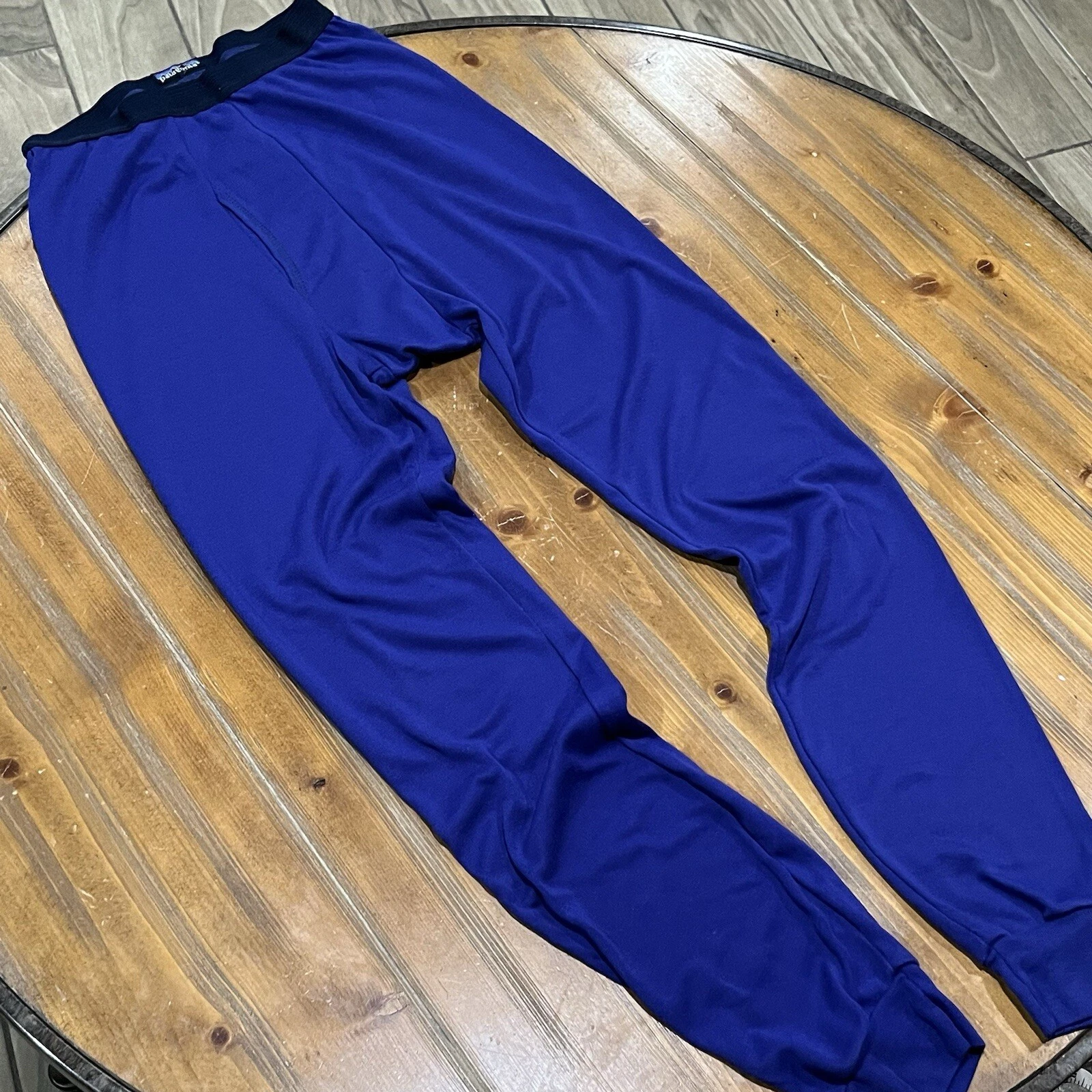 Patagonia Pants Medium Base Layer Blue USA Made VTG 90s Long John Capilene