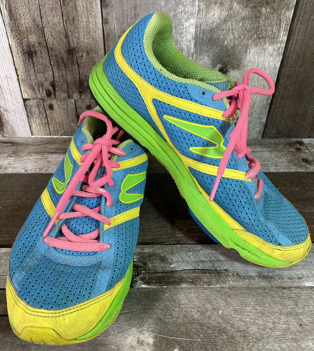 Newton Energy NR Blue Green Yellow Running Shoes Women s 8