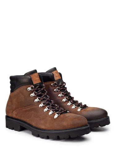 DOCKSTEPS Uomo numero 43. Stivaletto Anfibio in pelle scamosciata Marrone. - Foto 2 di 3