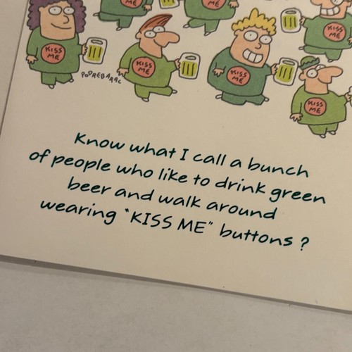 Happy St. Patrick's Day Greeting Card with Envelope Gibson Greetings Celebration - Picture 2 of 6