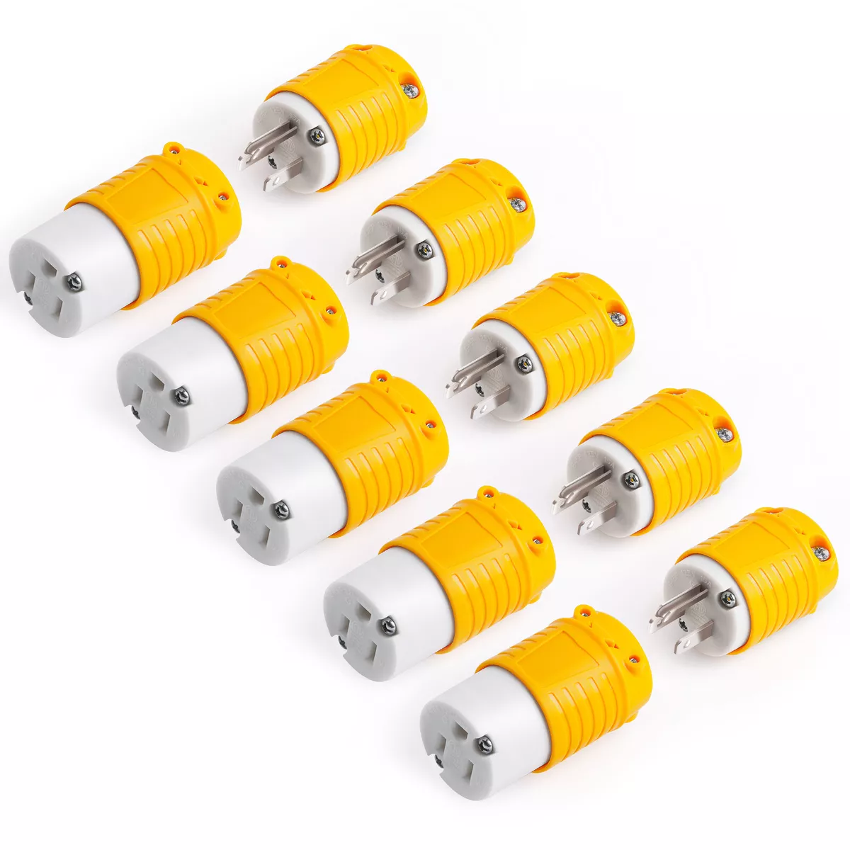 Extension Cord Ends Male and Female 15 Amp 125 Volt Heavy Duty