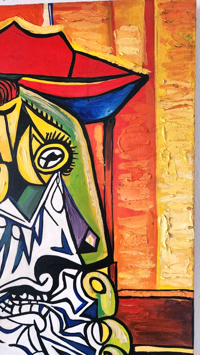 PICASSO 油絵アート PABLO PICASSO (Handmade) Oil Painting on canvas signed