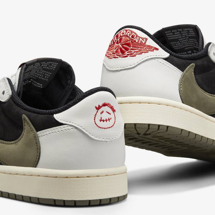 Nike Women's Air Jordan 1 Low Travis Scott Olive DZ4137-106 Nike Women's Air Jordan 1 Low Travis Scott Olive DZ4137-106
