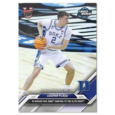 2025 Topps Now Bowman U NCAA NIL Cooper Flagg March Madness Duke Rookie ...