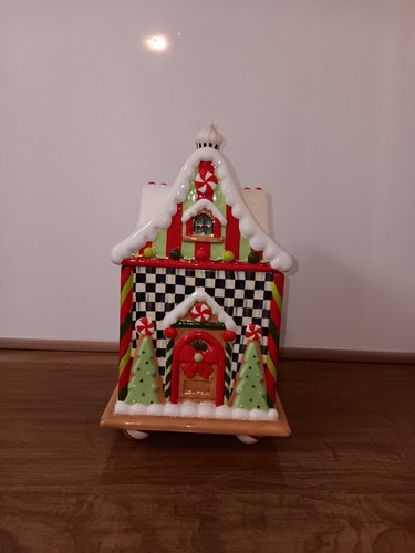 Mackenzie Childs Courtly Check Süßigkeiten Cottage Dose, Keksdose