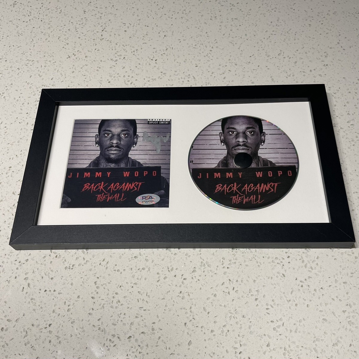 n.SSign ドハ　サイン入りポラロイド　SCOOT UP! JIMMY WOPO SIGNED BACK AGAINST WALL CD ALBUM AUTOGRAPH FRAME Wiz
