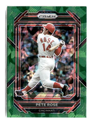 2023 Panini Prizm #33 Pete Rose Green Ice Prizm