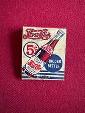 1940's, Pepsi Cola "Un-Used" Matchbook (Scarce / Vintage)