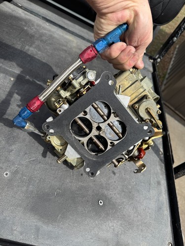 Holley 750 CFM Vacuum Secondary 4 Barrel Carburetor 3310 Electric Choke 50cc pri - Picture 9 of 10