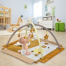 Baby Play Gym Tummy Time Activity Mat with Developmental Toys for Infants 0 