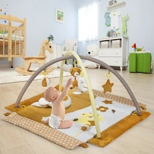 Baby Play Gym Tummy Time Activity Mat with Developmental Toys for Infants 0+ 