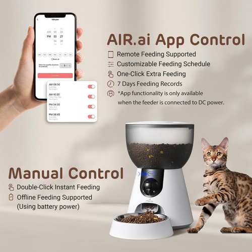 iPettie F4-C Smart Automatic Pet Feeder with 160° Wide-Angle Camera 5G WiFi C... - Picture 6 of 9