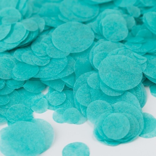 Confeti de boda biodegradable | turquesa | papel de tela circular | bolsa de 20 g - Imagen 7 de 13
