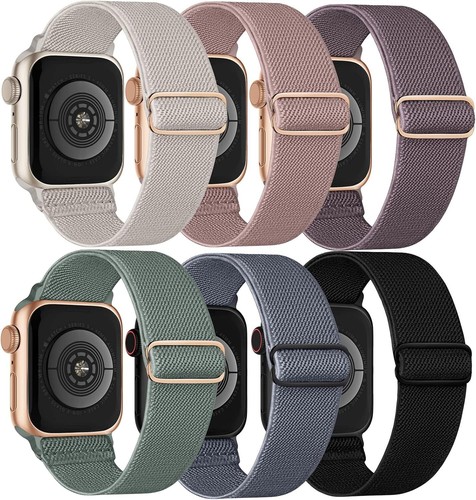6PCS Solo Loop Band for Apple Watch Ultra 2/1 & Series 10-1/SE 38-49mm Stretchy - Zdjęcie 13 z 48