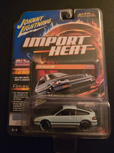 1/64 JOHNNY LIGHTNING IMPORT HEAT 1990 HONDA CIVIC CRX GREY MIJO EXCLUSIVES