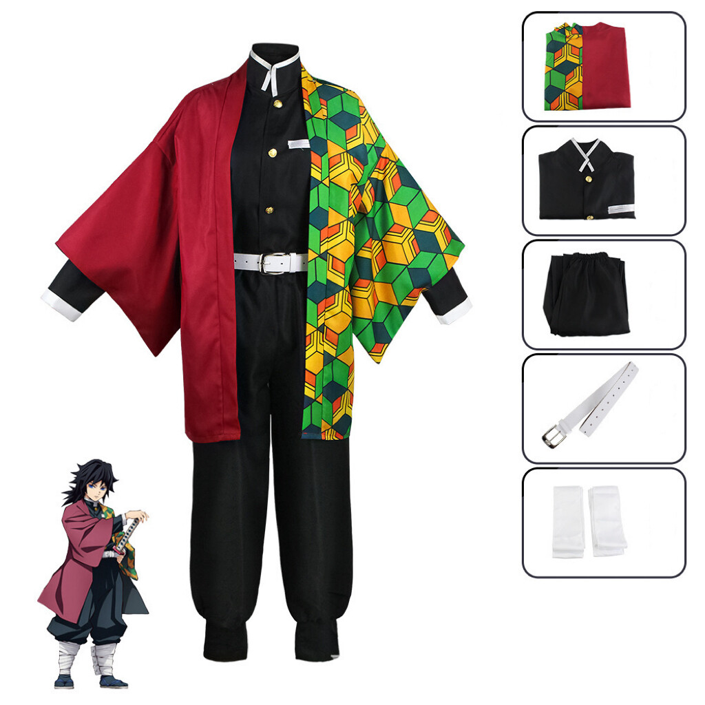 Demon Slayer Kimetsu no Yaiba Cosplay Tomioka Giyu Costume Wig Book Week