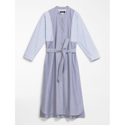 WEEKEND MAX MARA 100% Cotton Long Shirt Dress-Blues & White-MAJORI -Ital  48/US14 | eBay
