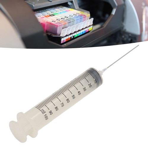 Ink Refill Syringe Set 100ml Ink Cartridge Filling Syringe And 10cm Needle - Picture 9 of 22