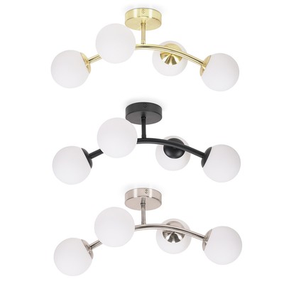 4 Wege Decken Leuchte Fassung Gold Silber Schwarz Wohnzimmer Leuchten Kugelschirme