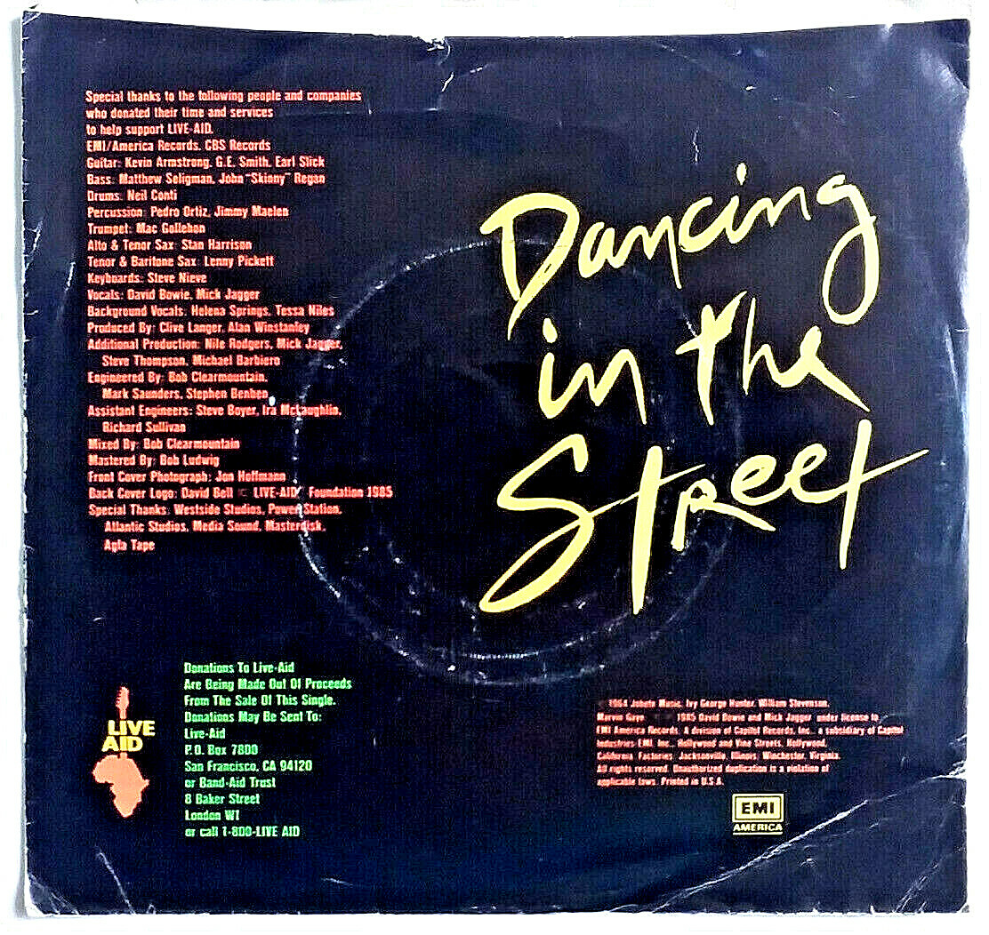 DAVID BOWIE & MICK JAGGER - Dancing In The Street - 45 RPM