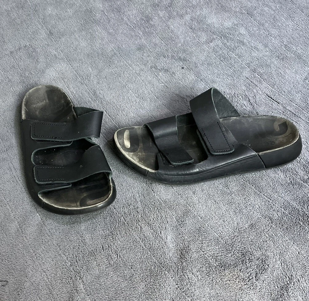 Sandali ECCO Cozmo donna 6 EU 37 pelle nera slide 2 cinturini comodi