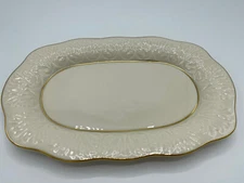 Lenox Gold Trimmed Porcelain Bread Serving Plate