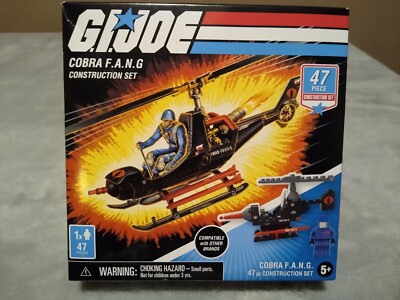 GI Joe Cobra F.A.N.G. & Cobra Commander Construction Set 47 piece New Unopened