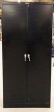 TENNSCO BLACK LOCKING STORAGE CABINET WITH KEY 6 SHELVES 78HX36WX18D"