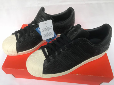 Adidas Originals Superstar 80s BZ0643 Black Snake Leather Shoes ... المنيوم Adidas Originals Superstar 80s BZ0643 Black Snake Leather Shoes ... المنيوم