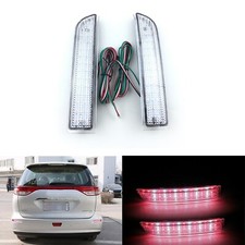 Clear Lens LED Rear Bumper Reflector Brake Stop Lights For 2006-2012 Toyota Rav4
