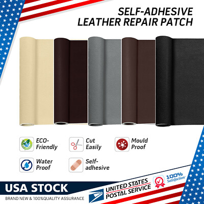 Leather Repair Patch Fabric Self-Adhesive for Car Seat Sofa Couch Multi - Color