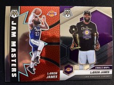 (2) LeBron James 2020-21 Mosaic Basketball Jam Masters #10 + Finals MVPs #297 LA