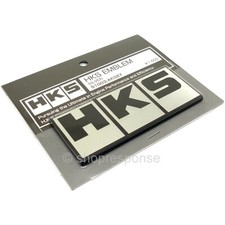 Hks 51003-ak027 Block Logo Emblem Badge Black Silver Genuine Made In Japan Jdm