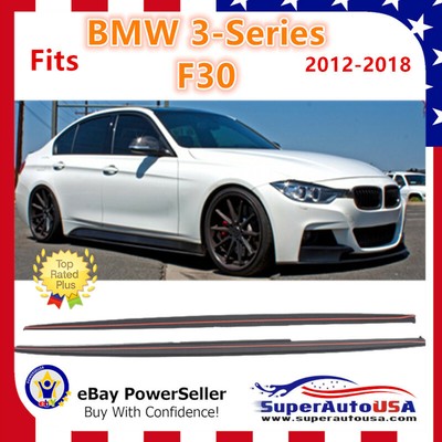 Fits BMW 3-Series F30 2012-2018 JDM Sport Style Side Skirts Extension Splitter