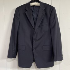 Bachrach Jacket navy Wool Pockets sport coat Blazer 42R