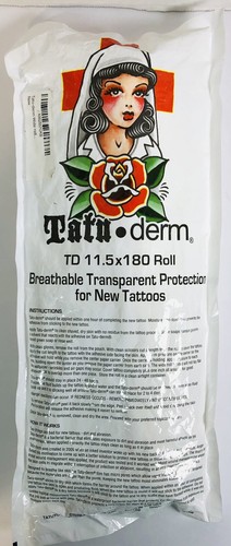 Tatu derm Protezione Trasparente Traspirante per Tatuaggi Nuovi - Rotolo 11,5 X 180 - Foto 4 di 5