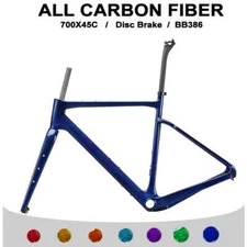 Carbon Road Bike Frameset Disc Brake Racing Cycling Frame Thru Axle 142*12mm