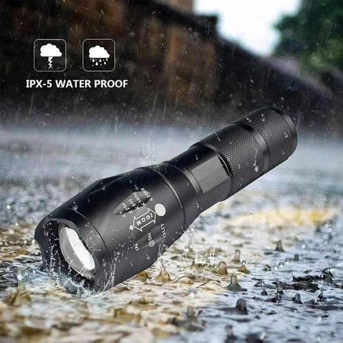 Multi-Color Rechargeable Flashlight 4 Color in 1 LED White Blue Green Red Light - Picture 7 of 10