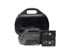 JVC Compact VHS Camcorder GR-AX10U w/ Case  Two Batteries Untested No Charger