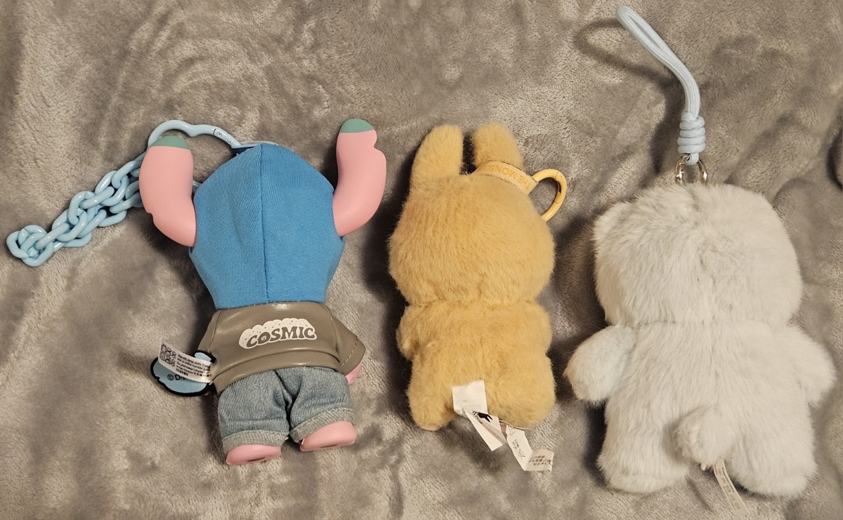 ひ*し様 labubuスリークロスパッチラブブ　超希少至極2点　オークション Plush Pendants - Labubu, Lulu The Piggy, Stitch | eBay