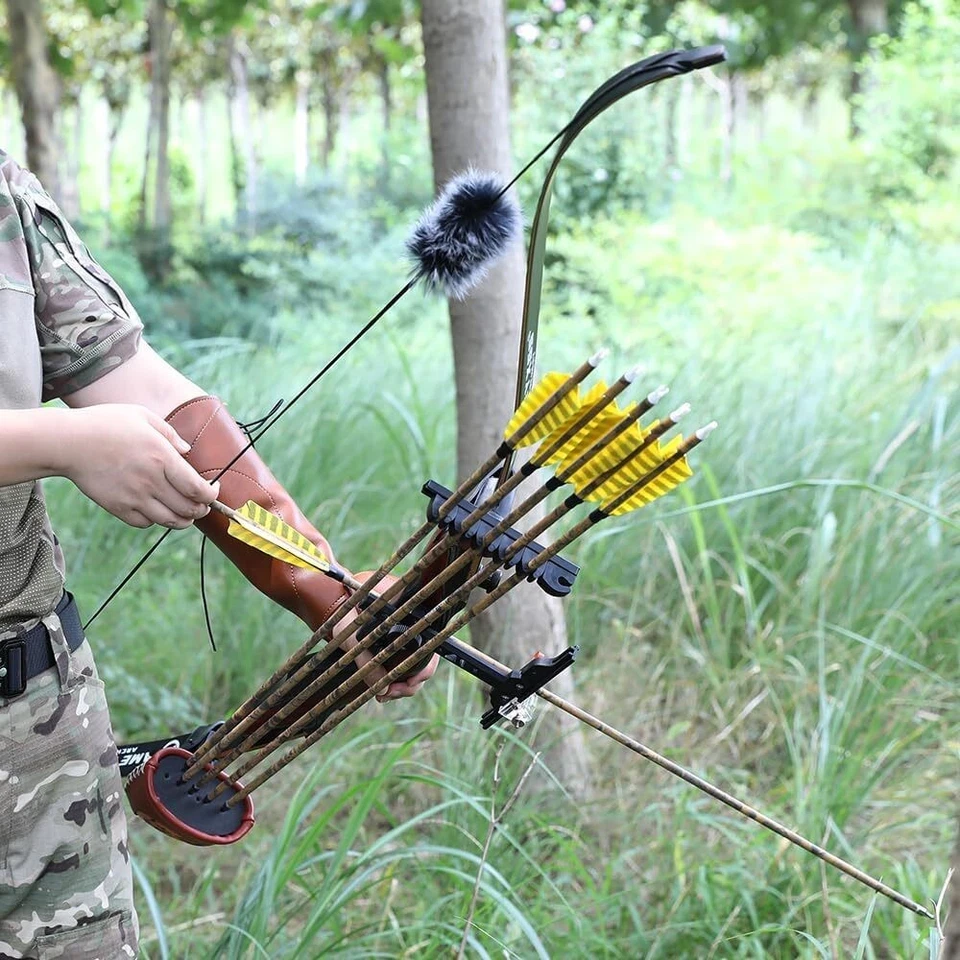 6/12X 30" Archery Carbon Arrow Spine 500 4" Natural Feather Bow Hunting Target - Image 4 of 4