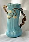 Beautiful Glossy Roseville Pottery Blue Ming Tree Vase, Mold 582-8"