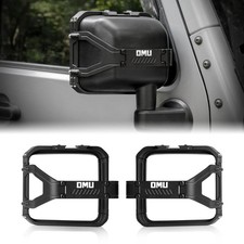 Aluminum Rearview Mirror Rain Shield Frame Wcamera Mount Fit 2007-2017 Jeep Jk