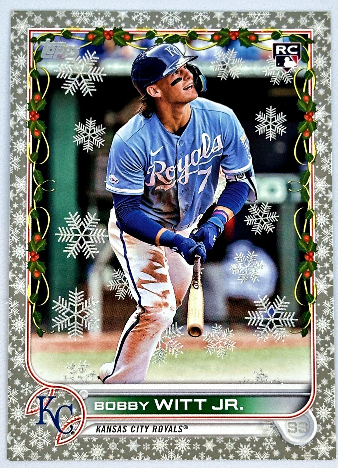 Bobby Witt Jr. (RC) 2022 Topps Holiday #HW150 Metallic Snowflakes