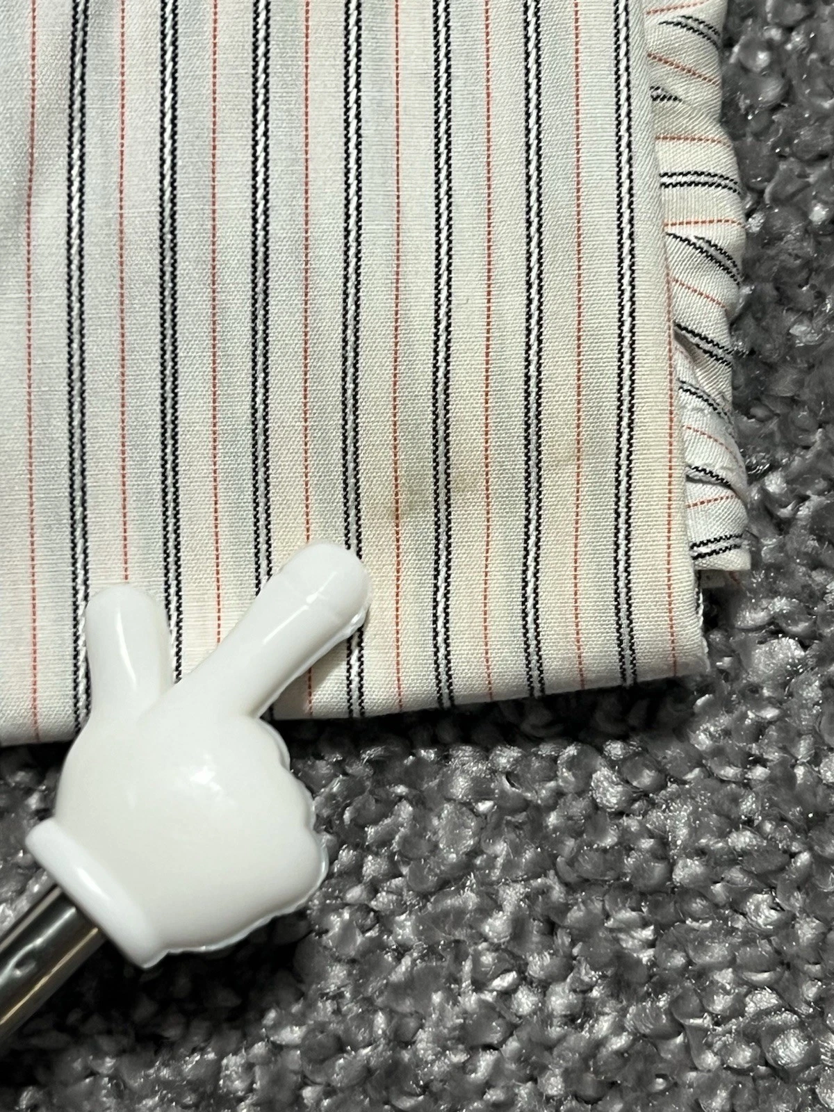 OFF WHITE DKNY Camicia elegante uomo slim fit bianco sporco a righe slim fit 16 1 2 32 33 nuova con etichetta